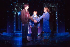 Tim Martin Gleason, Joe West and Chandra Lee Schwartz in “Sleepless in Seattle.” Photo by Jim Cox.